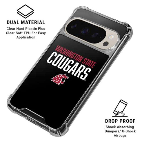 Washington State University Cougars Pixel 9/9 Pro Clear Case